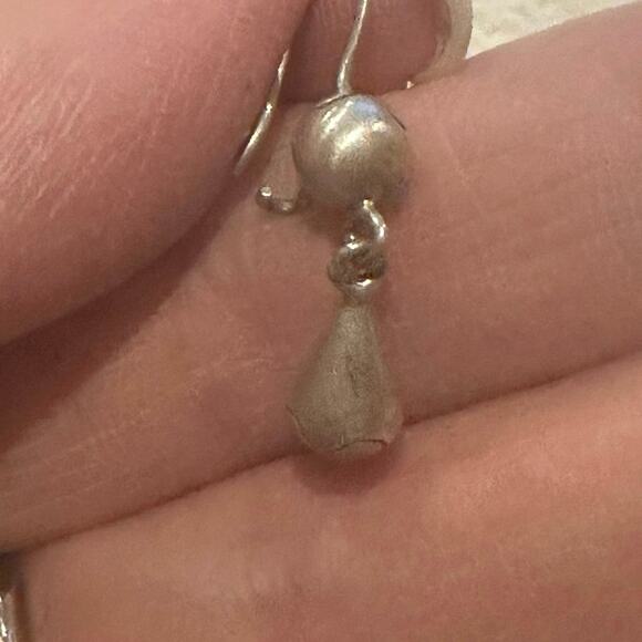 Sterling Silver Teardrop Earrings - Picture 4 of 4